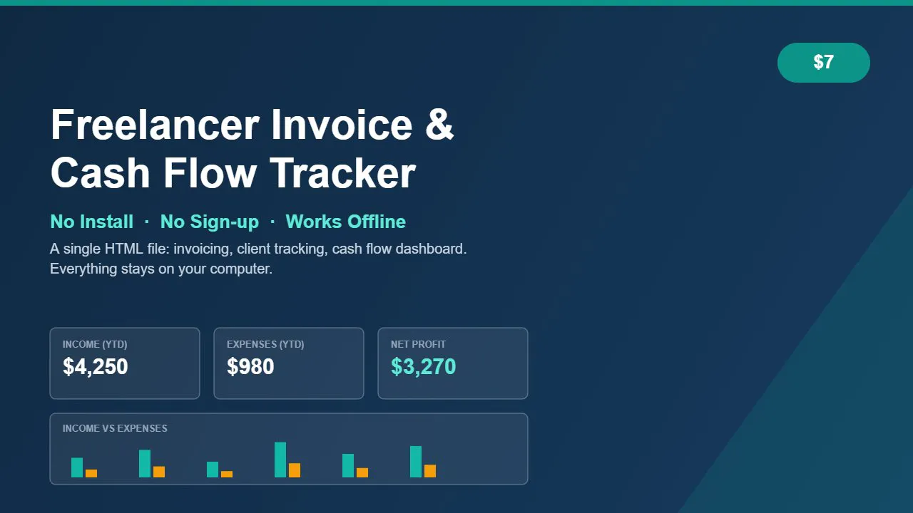 Freelancer Invoice & Cash Flow Tracker gallery image