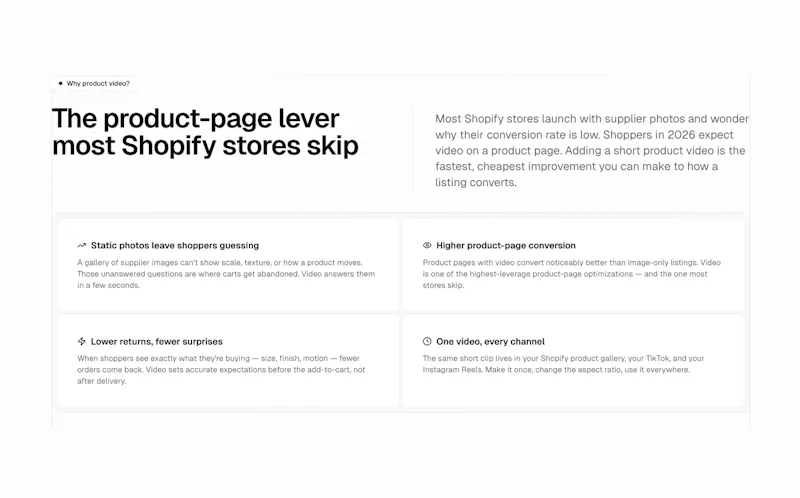 Shopify Product Video Generator (Prompt) screenshot 3