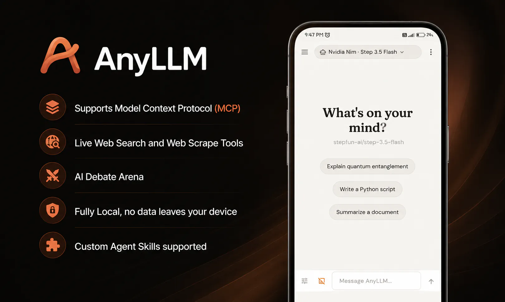 AnyLLM: AI Chat Client gallery image