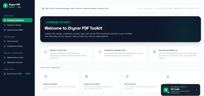 Zhynor PDF Toolkit screenshot 2