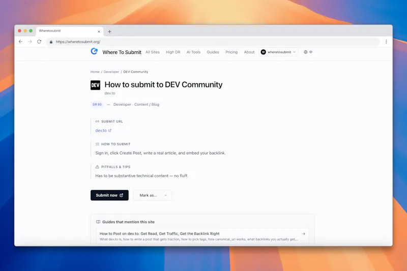 Where To Submit screenshot 5