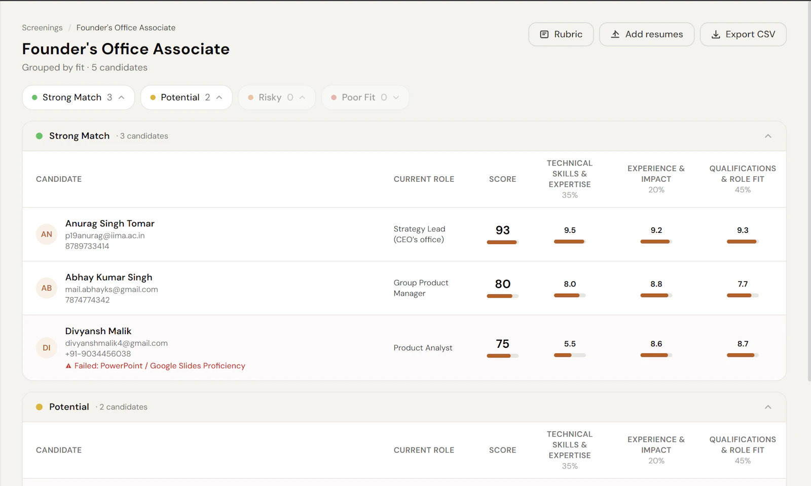 HireSort screenshot 4
