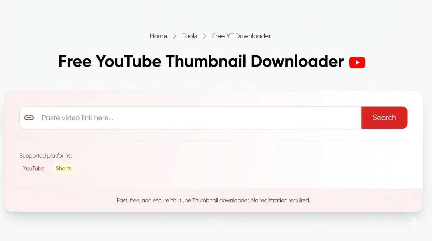 Free Youtube Thumanil Downloader 제품 배너