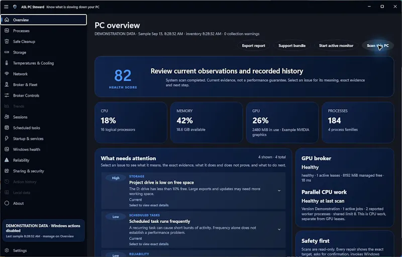 ASL PC Steward screenshot 2