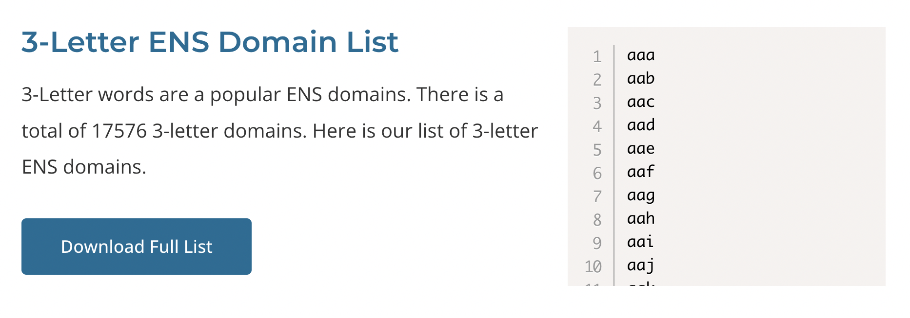 ENS Domain Research Tools - Скачать списки ключевых слов ENS медиа 2