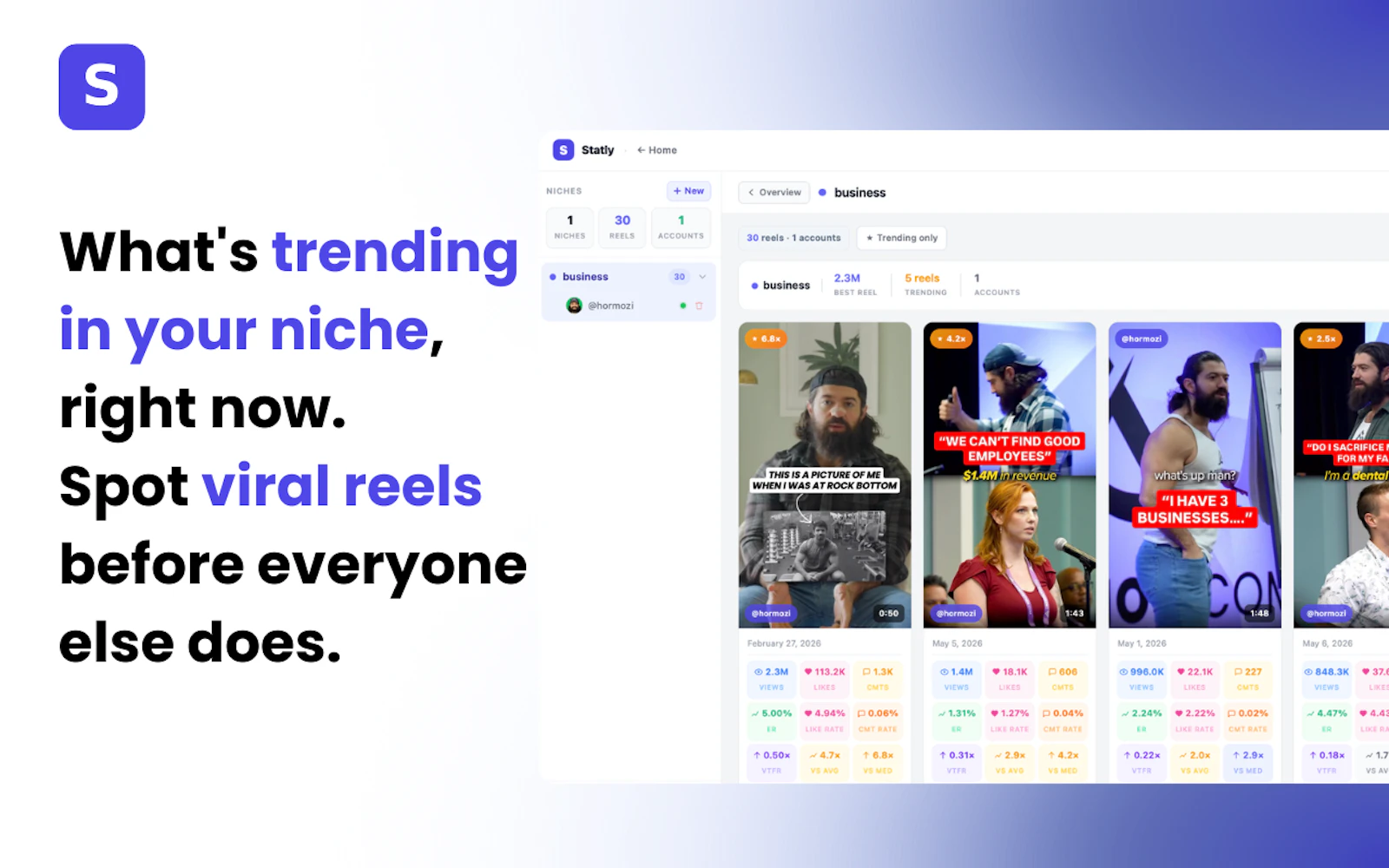 Statly — Instagram Reels analytics screenshot 5