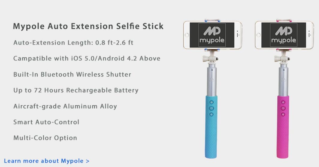 MP mypole auto-extension selfiestick