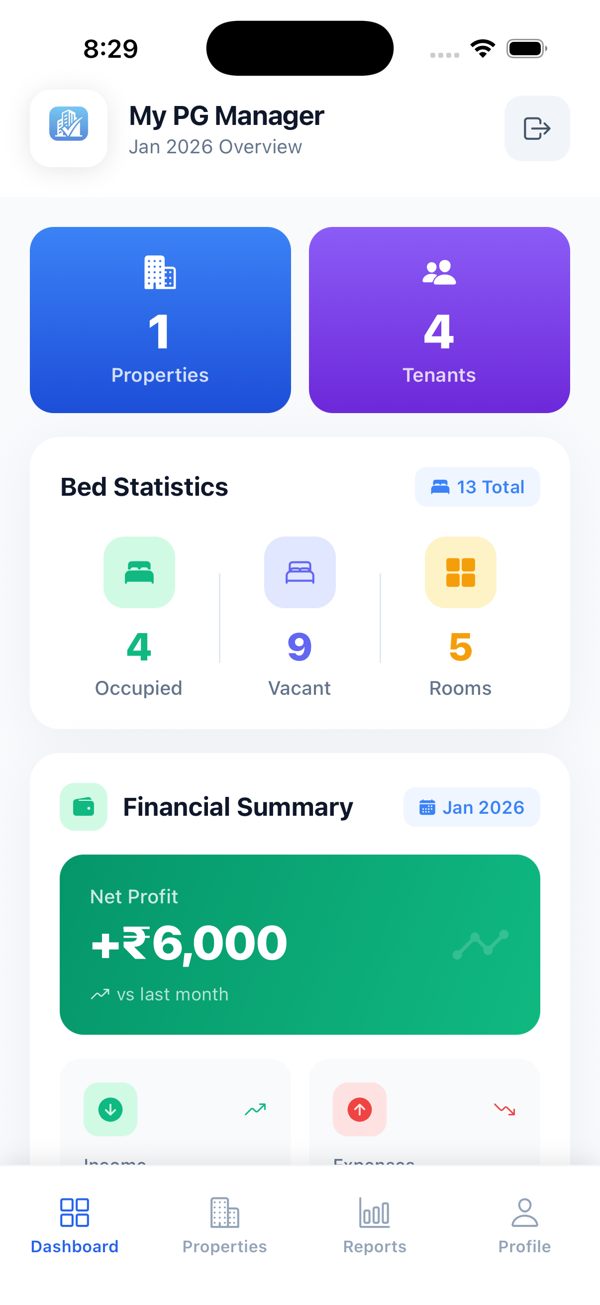 My PG Manager - Screenshot 4 showing product features and functionality