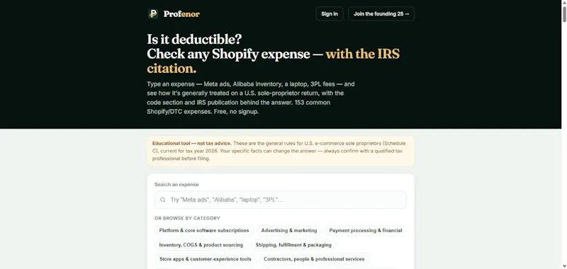 Profenor Deduction Checker screenshot 5