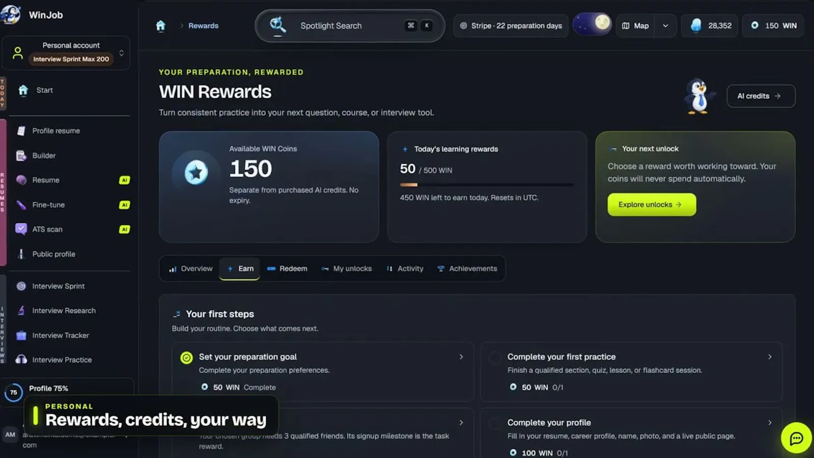 WinJob screenshot 1 (video preview)