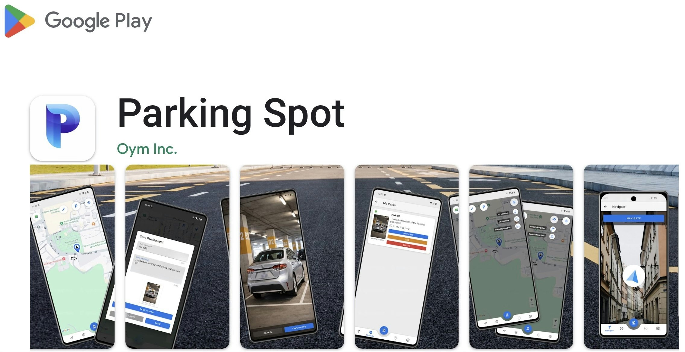 Parking Spot - Main product screenshot demonstrating key features and user interface