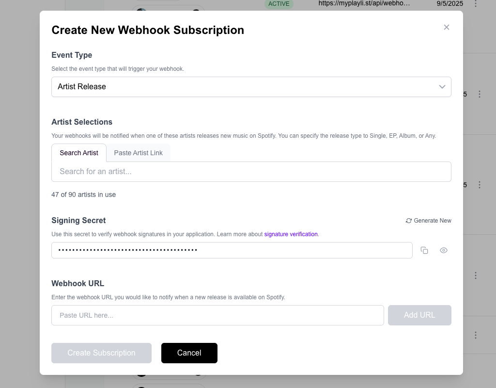 Spotify WebHooks gallery image