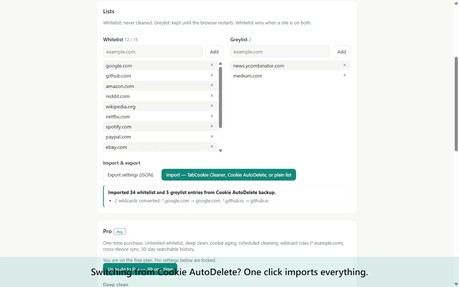 TabCookie Cleaner screenshot 3