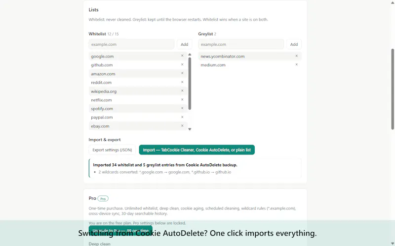 TabCookie Cleaner screenshot 3