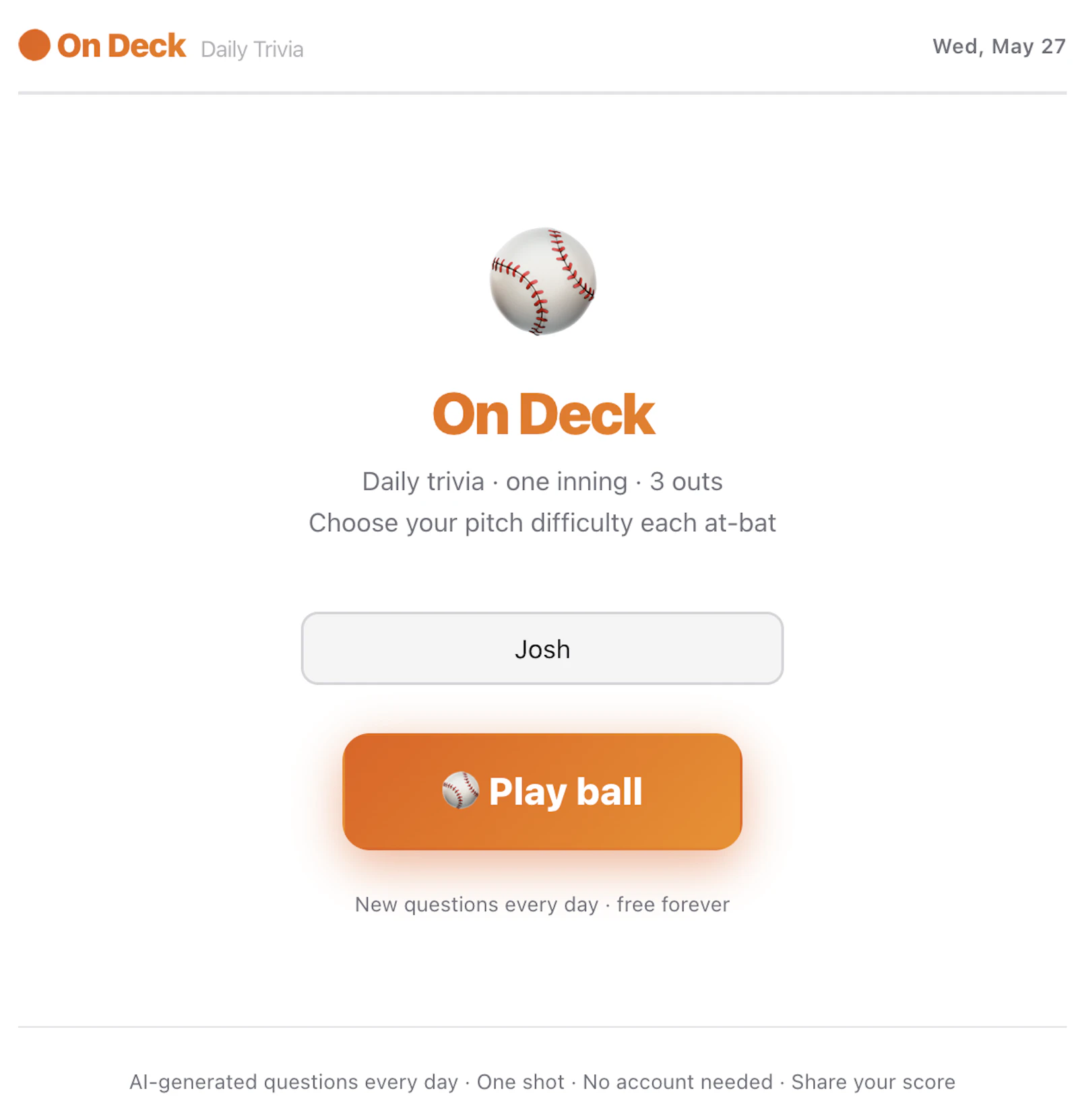 On Deck — Daily Trivia screenshot 2