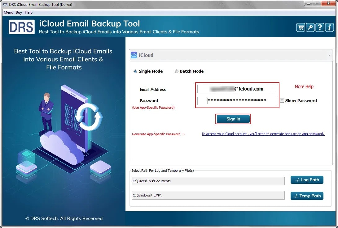 Apple Mail back -up tool - Moeiteloos back -up back -up en herstel van Apple Mail -gegevens media 3