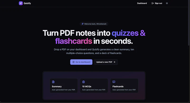 Sign up — Quizify screenshot 1