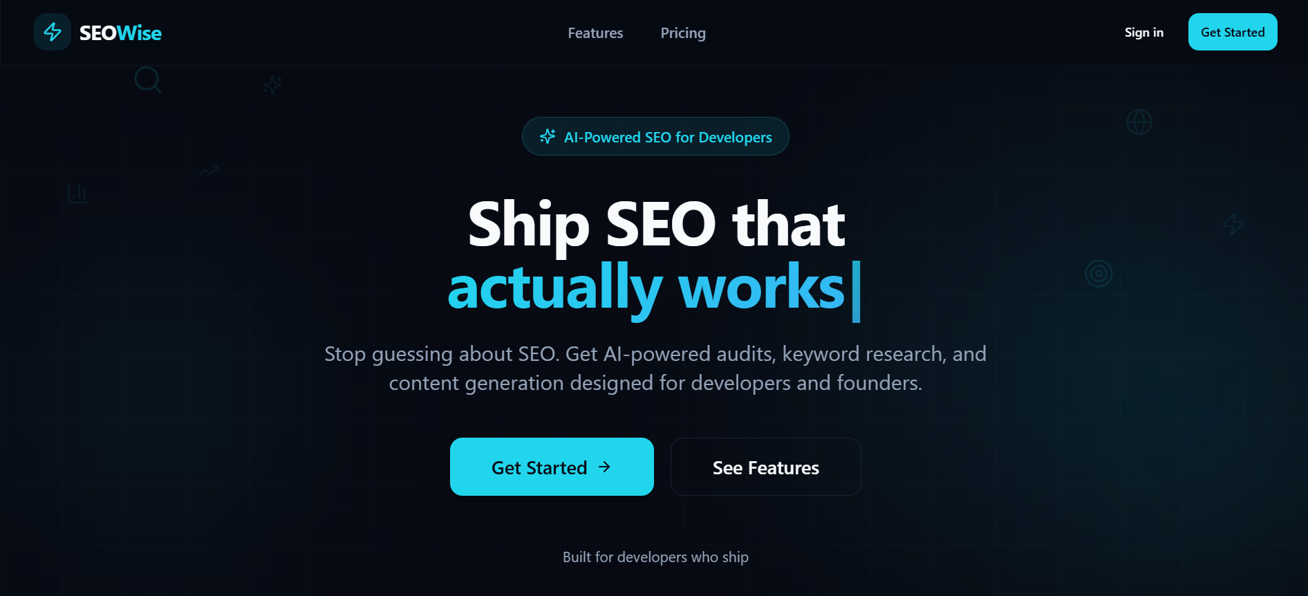 SEOWise - SEO for vibe coders & founders gallery image