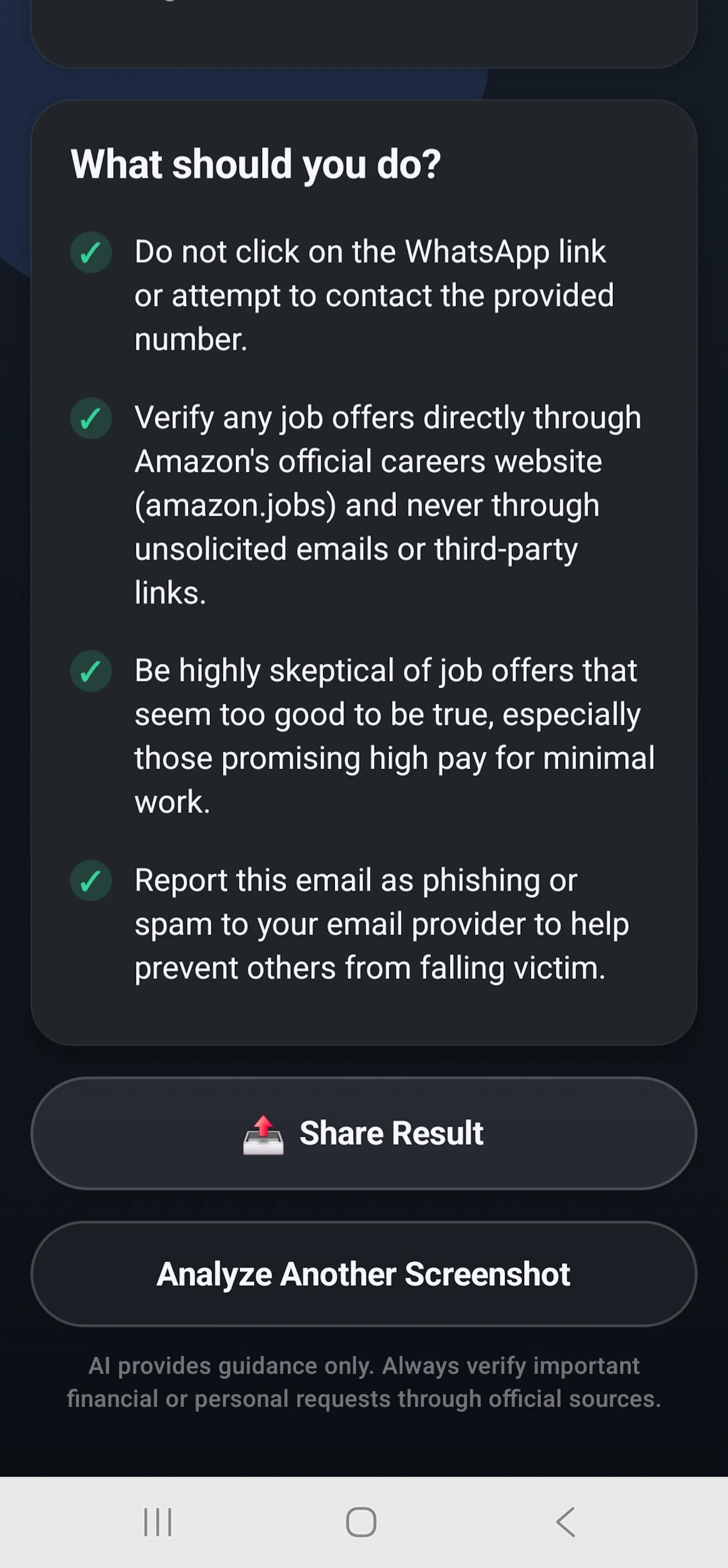 ScamLens: AI Scam Detector screenshot 3
