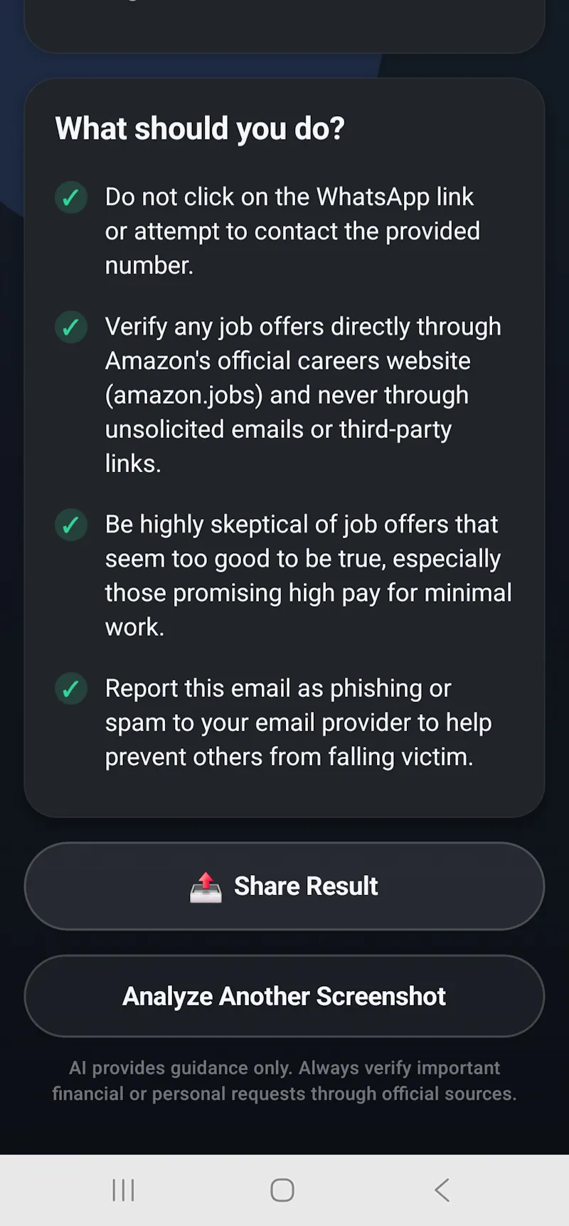 ScamLens: AI Scam Detector screenshot 3