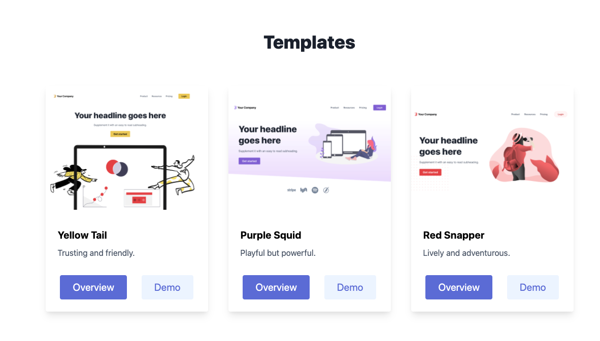 React Tails gallery image