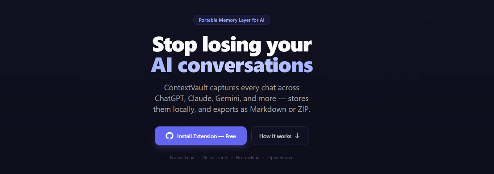ContextVault never lose AI conversations screenshot 3