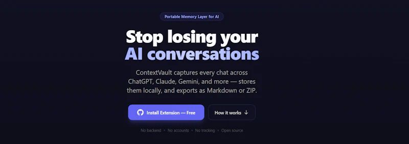ContextVault never lose AI conversations screenshot 3