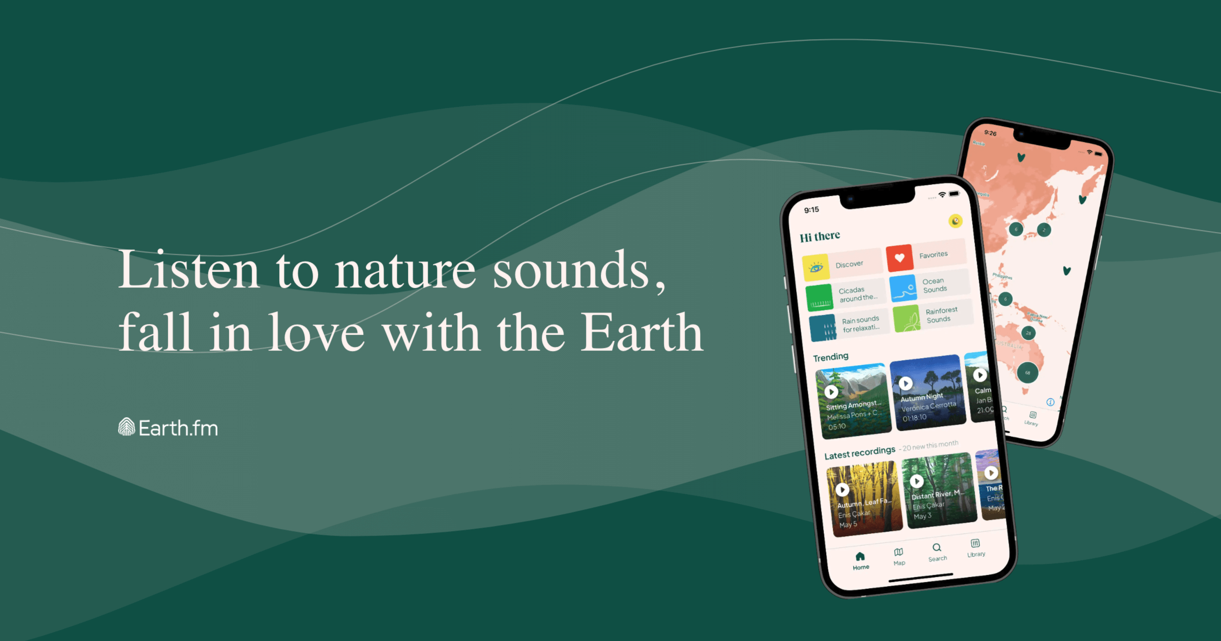 startuptile Earth.fm App-900+ natural soundscapes directly on your phone