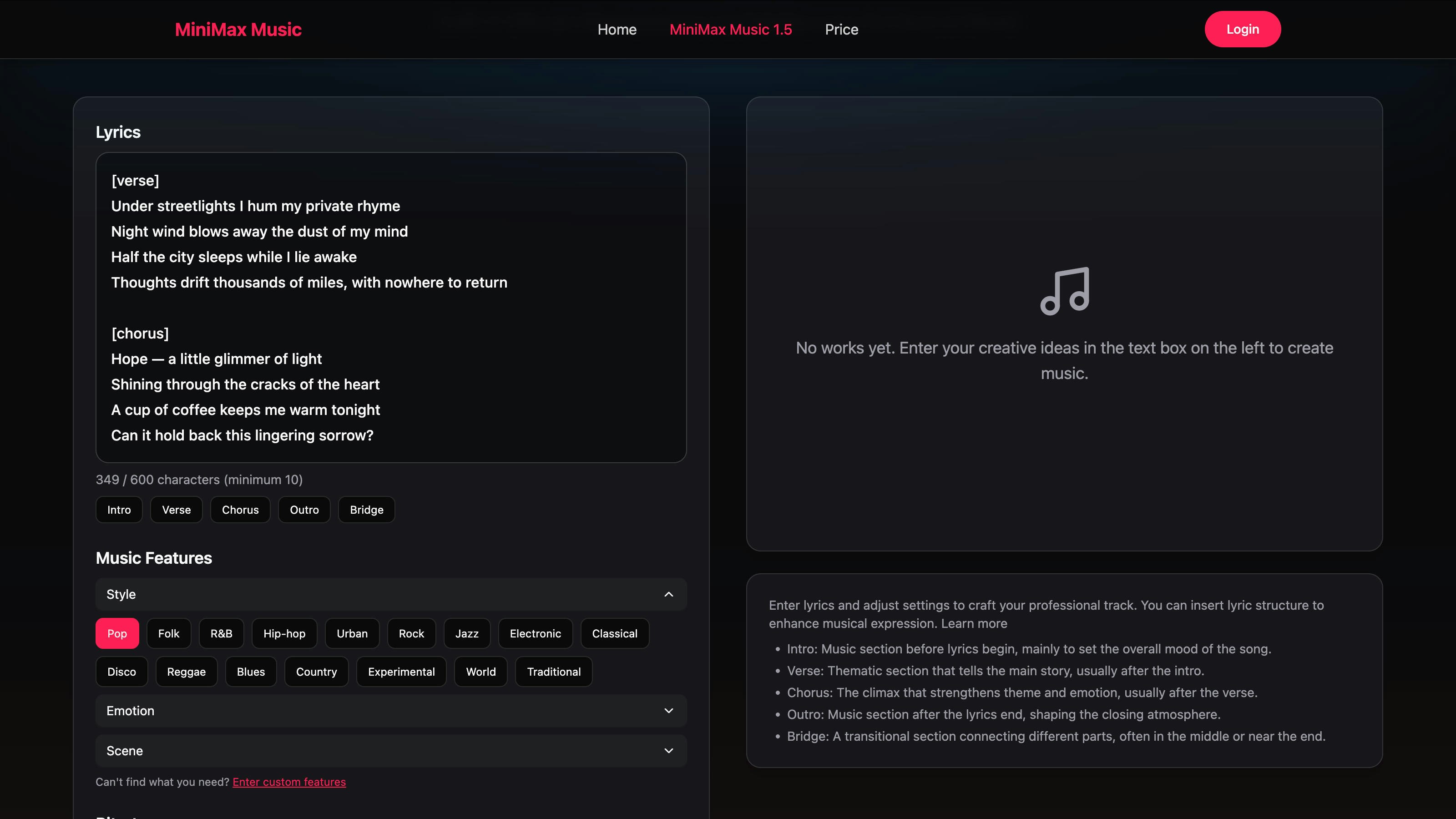 Minimax Müzik - Vokal ve tam yapıya sahip AI şarkıları medya 2