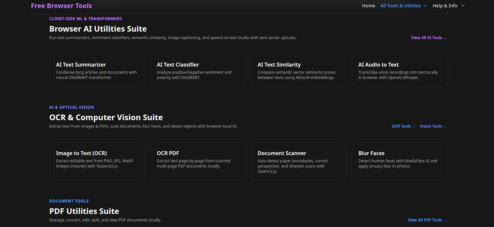 Free Browser Tools screenshot 1