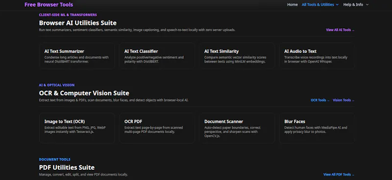 Free Browser Tools screenshot 1