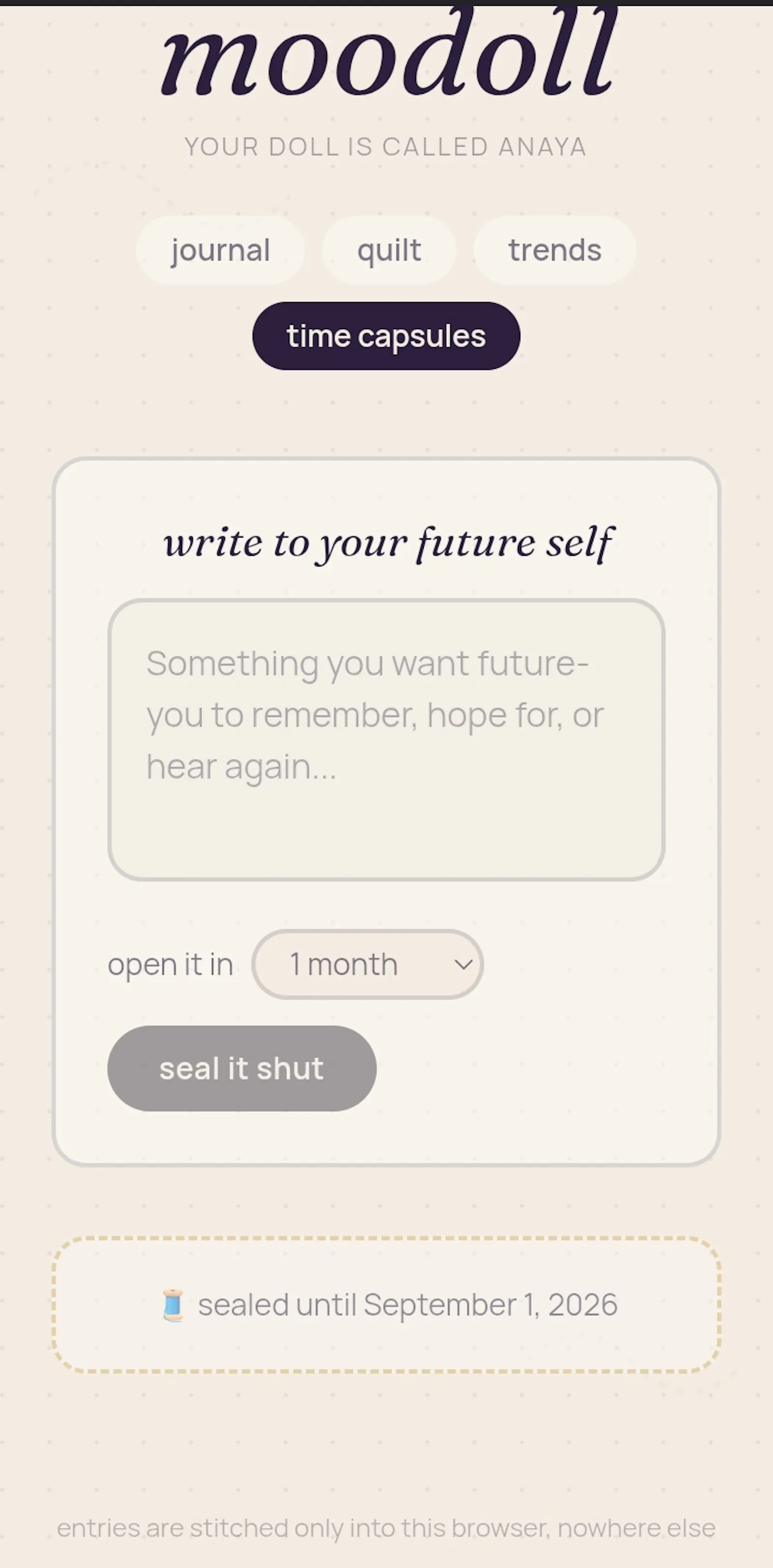 Moodoll: a little companion for your day screenshot 9