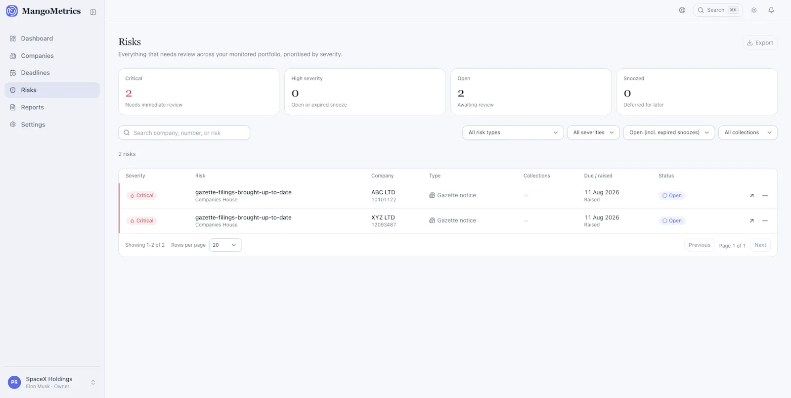 MangoMetrics screenshot 3