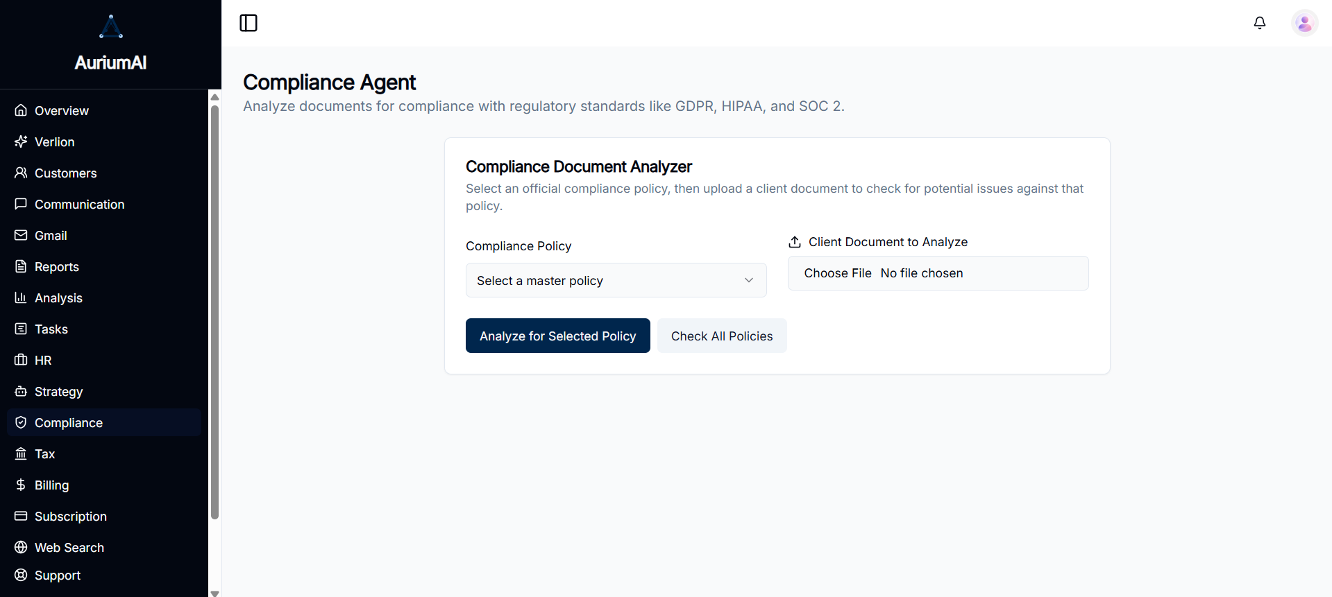 AuriumAI - Screenshot 4 showing product features and functionality