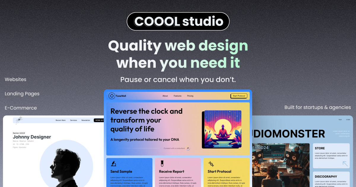 Coool Studio - Un abbonamento a web design che fornisce progetti di qualità velocemente. media 1