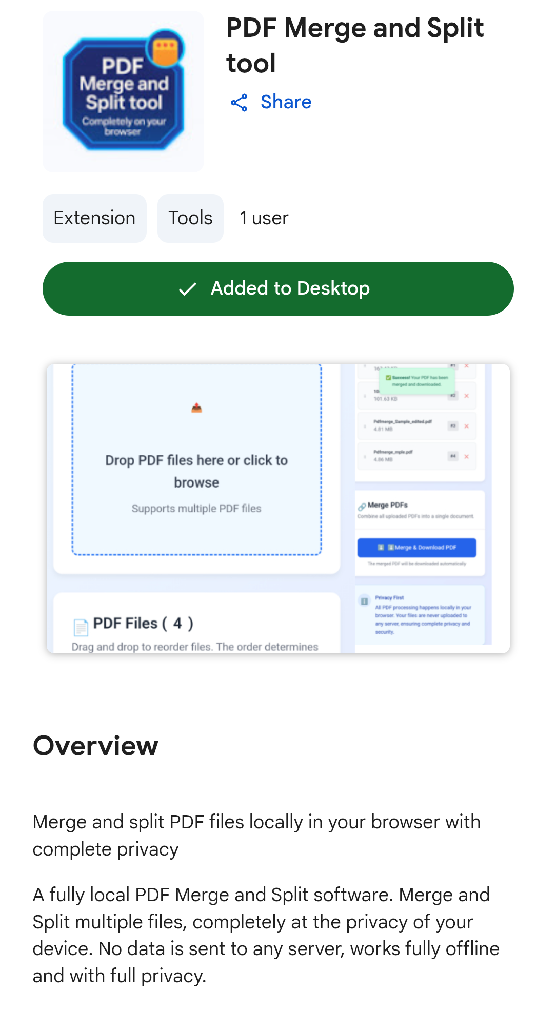 Média Lancement de la boutique en ligne chromée - Confidentialité First - Merge PDF gratuit et outil Split 1