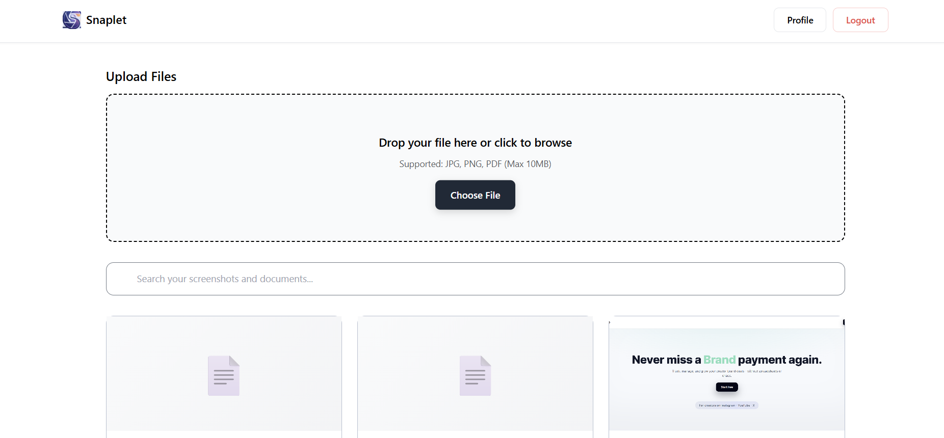 Snaplet - Screenshot 2 showing product features and functionality