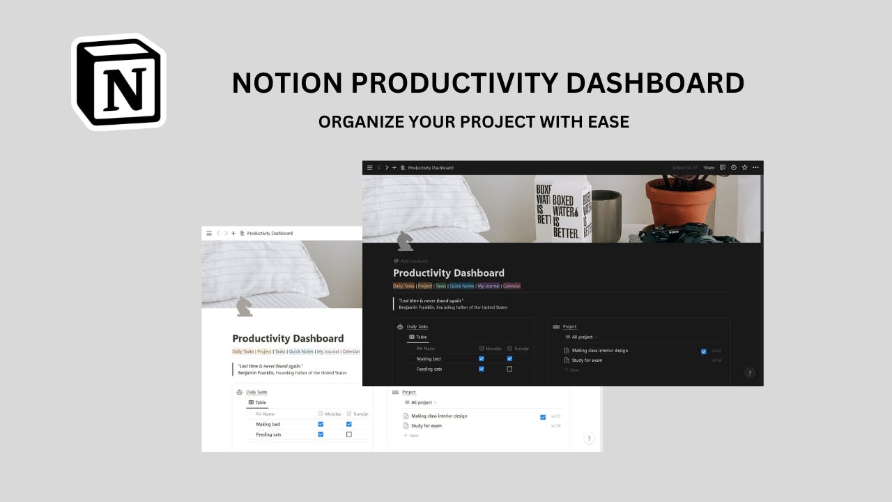 Notion Productivity Dashboard media 1