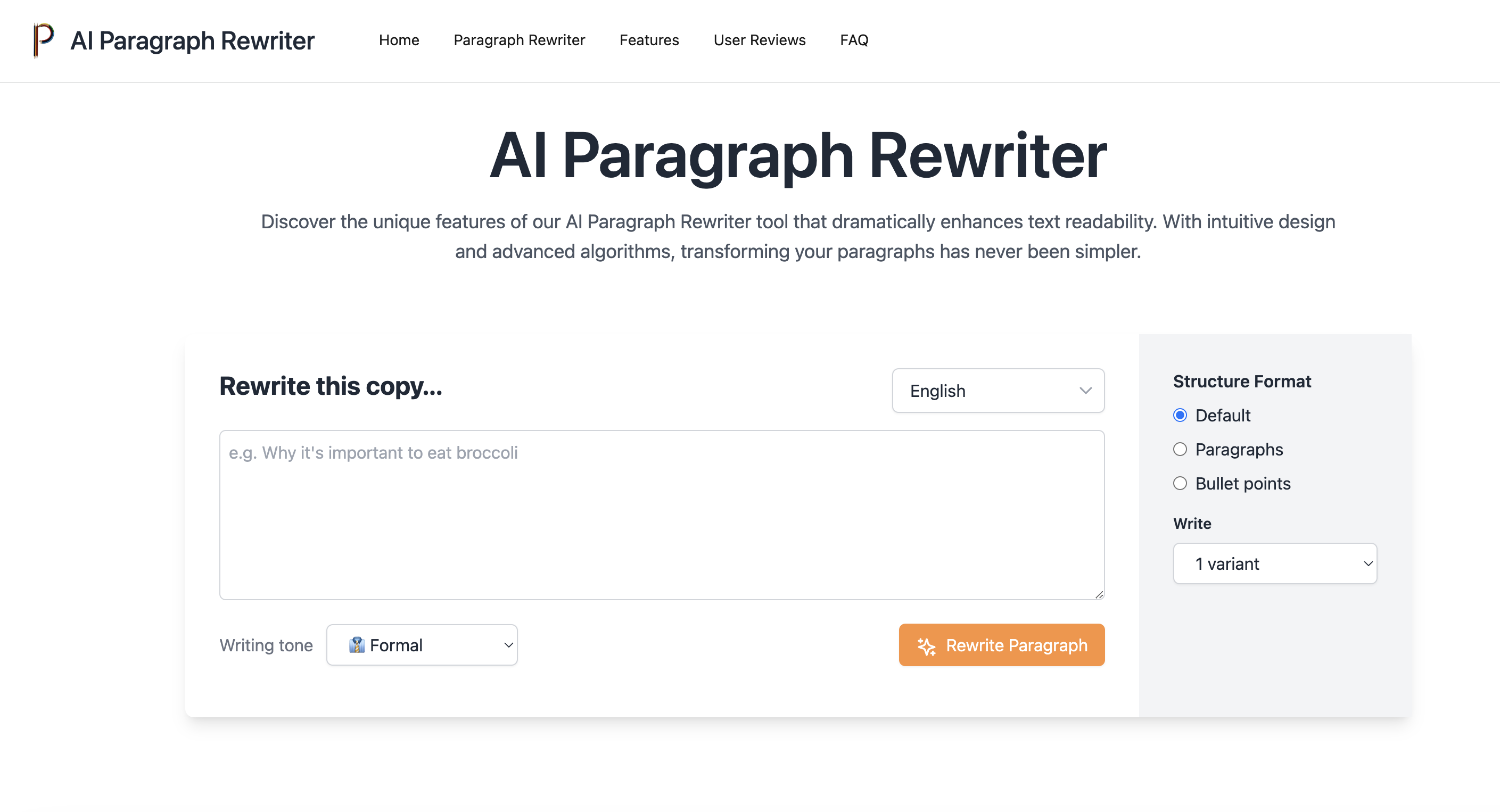 Free AI Paragraph Rewriter