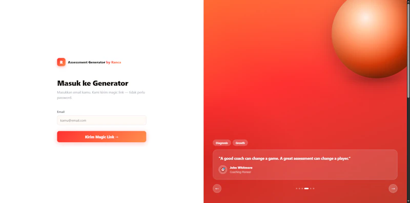 Assessment Generator by Ranca screenshot 1