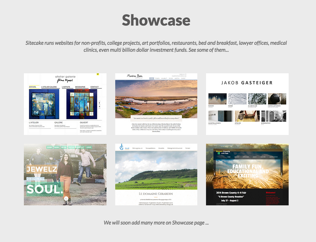 SiteCake gallery image