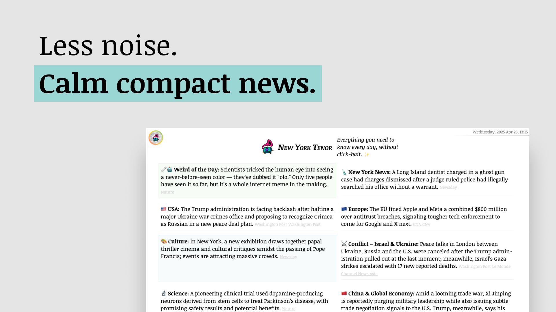 Tenor - Main product screenshot demonstrating key features and user interface