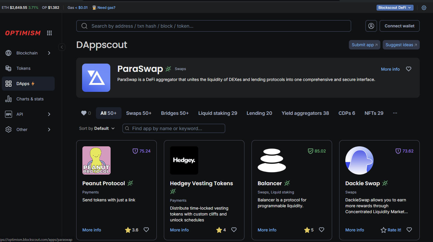 DAppscout - Explore top Web3 DApps | Blockscout media 3