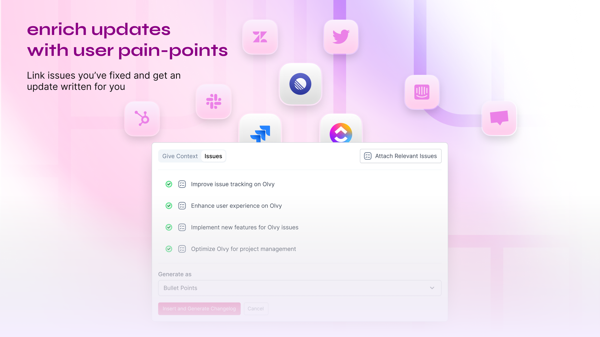 وسائط Olvy Changelog - اكتب changelog 10x بشكل أسرع مع chatgpt 4
