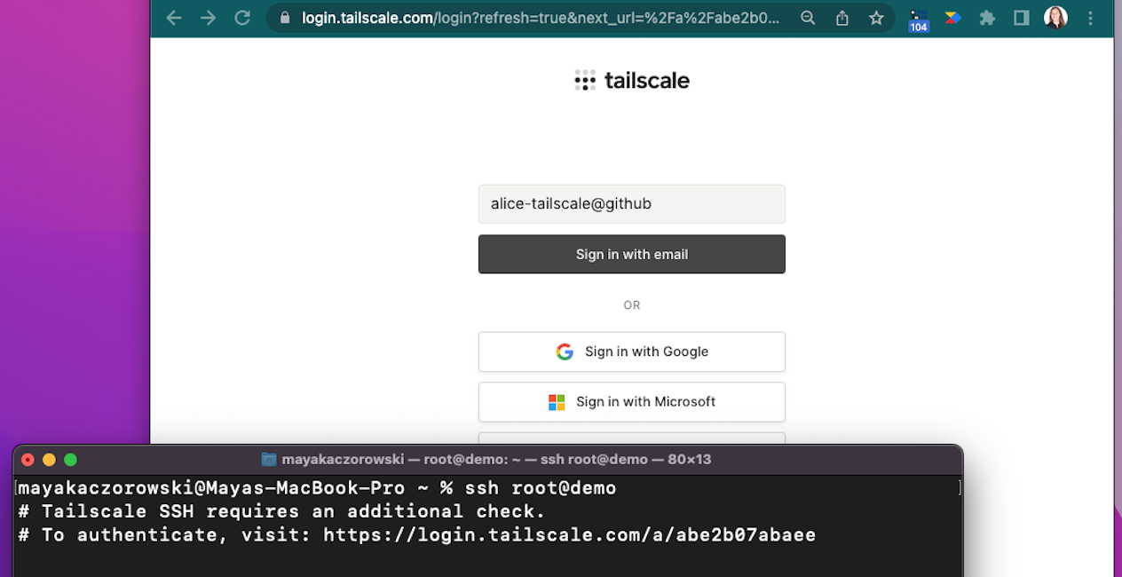 Tailscale SSH media 8