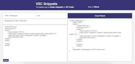 VSC Snippets gallery image
