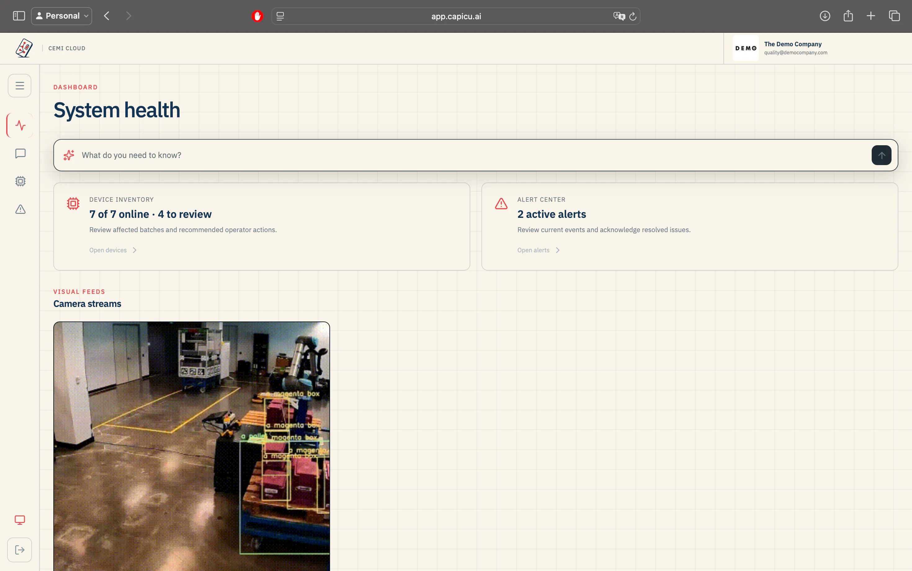 Capicú Edge ML Inference gallery image