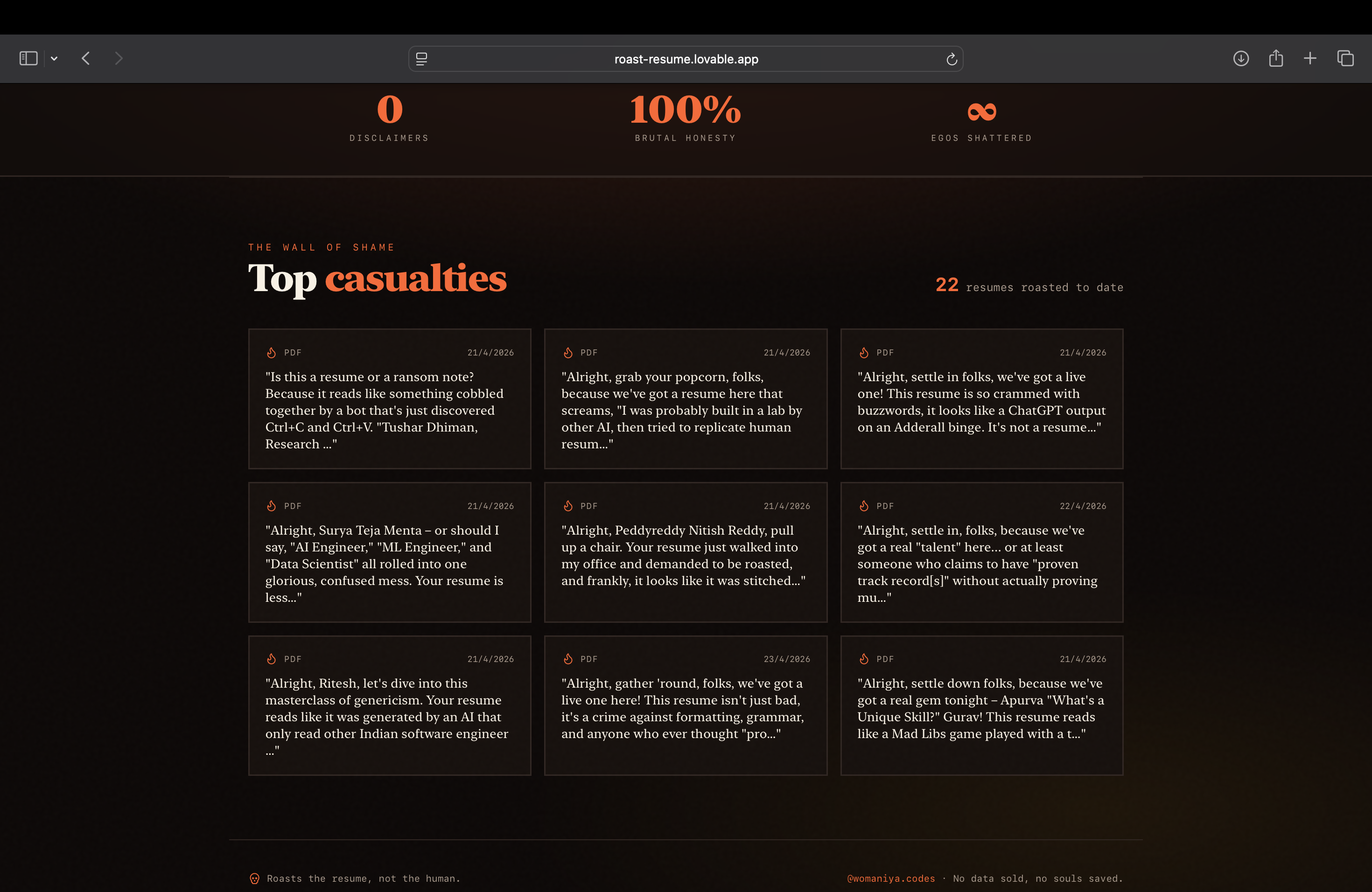 Roast My Resume gallery image