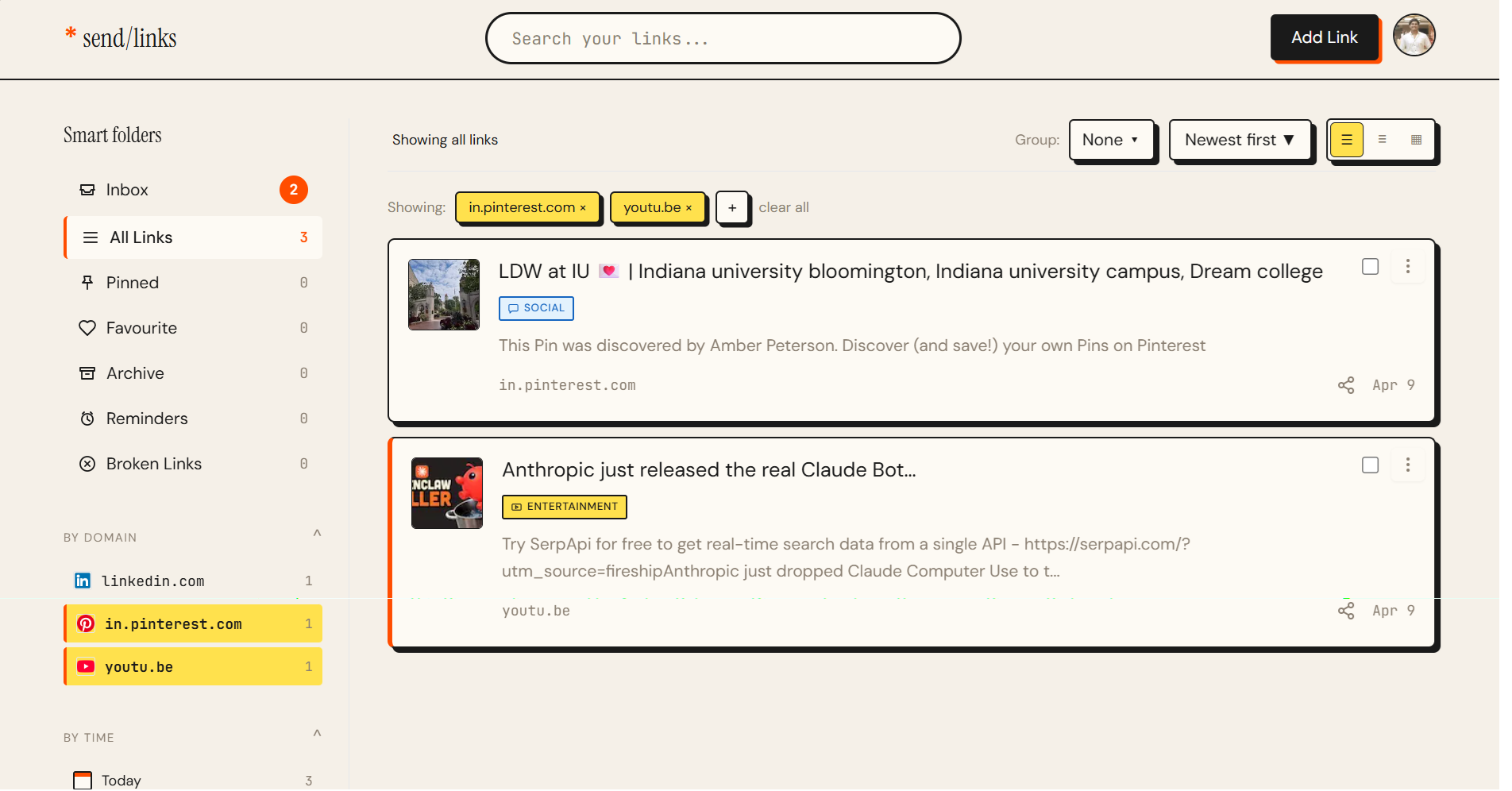 send/links gallery image