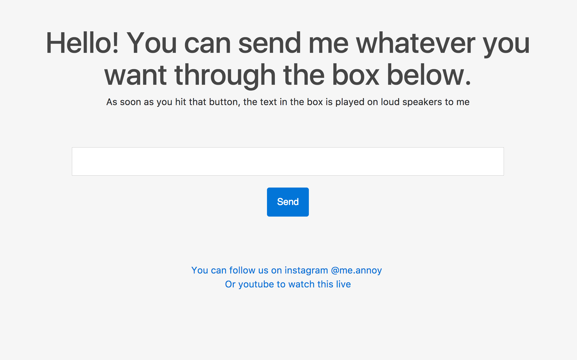 Annoy me through this website